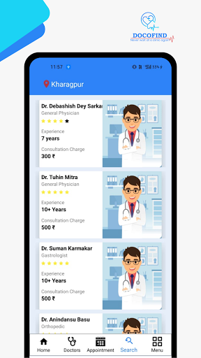 Docofind - Doctor Appointments Screen 2
