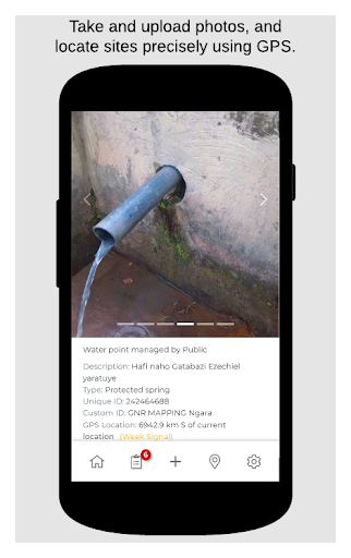 Screenshot of mWater Surveyor