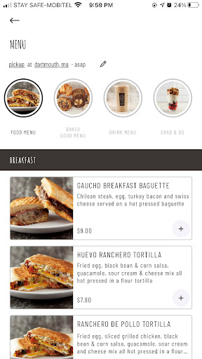 Screenshot of Mirasol's Cafe Official