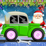 Christmas Santa Car Repair and Wash icon