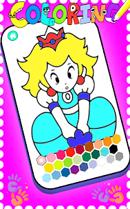 Princess Peach Coloring Game