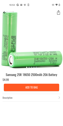 18650BatteryStore.com Screen 2