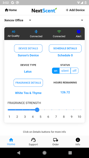 Android application NextScent screenshort