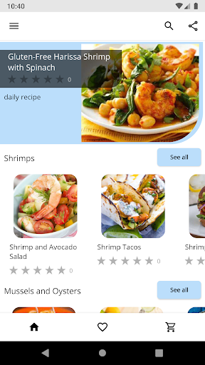Android application Seafood Recipes screenshort