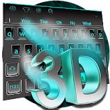 3D Blue Keyboard Theme icon
