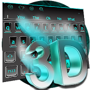3D Blue Keyboard Theme  Icon
