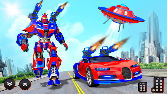 Flying Robot Car Games – Robot Shooting Games For PC installation