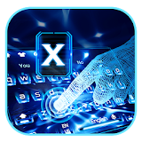 Neon Blue Laser Keyboard Theme Future icon