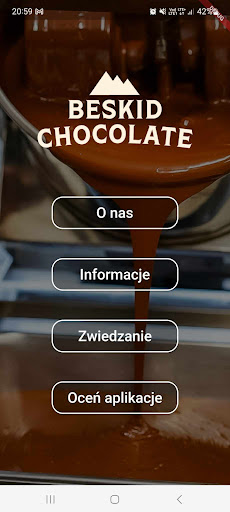 Android application Beskid Chocolate screenshort
