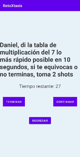 Android application RetoXtasis screenshort