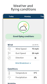 Captura de Pantalla 1 Dronecast - Weather & Fly Map android