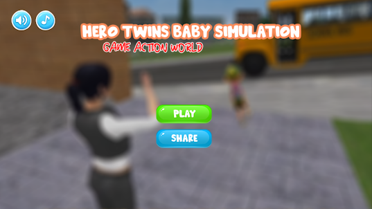 Cute Twins Baby Simulator Game