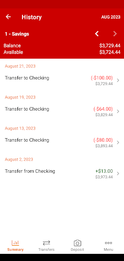 P & S Credit Union Screen 3