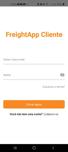 Android application FreightApp - Usuário screenshort