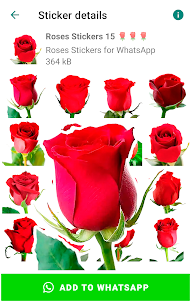 Розы стикеры для WhatsApp