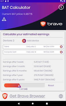 BAT Calculator - Brave Rewards (Attention Token)のおすすめ画像5