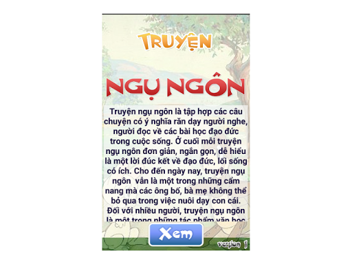 Android application Truyện ngụ ngôn screenshort