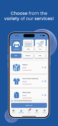 WashApp Screen 2
