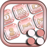 Pink Launcher With Girly Rose Gold Themes icon