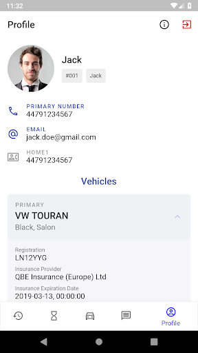 Android application EXAT Driver screenshort