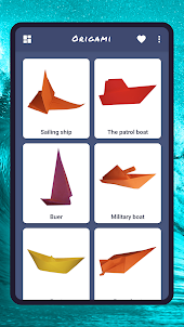 Origami ships, boats