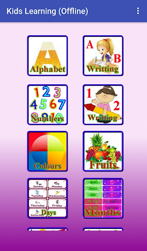 Android application Kids Learning Pro screenshort