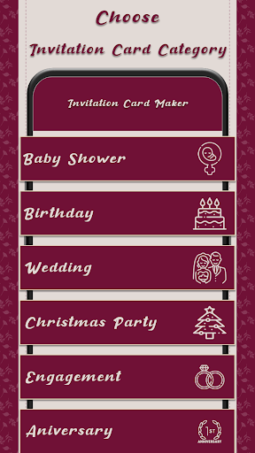 Invitation Maker, Card Maker Screen 2