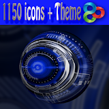 Blue Krome Theme forGOLauncher icon