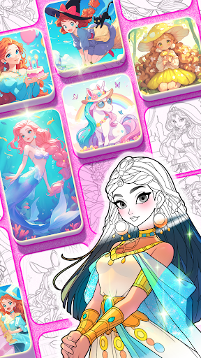Screenshot of Princess Game Fantasy Coloring