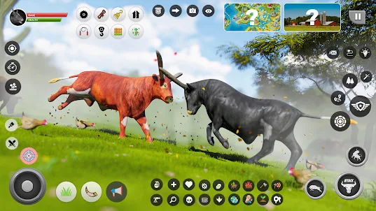 Wild Bull Attack Cow 3D Игры