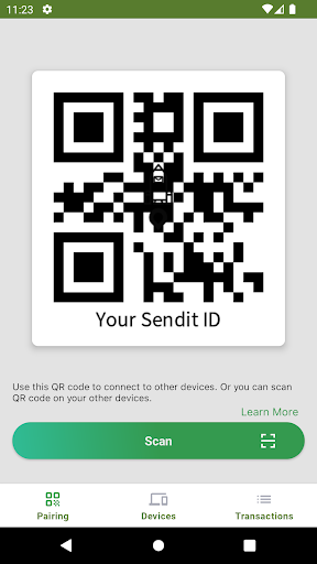 Android application SendIt screenshort
