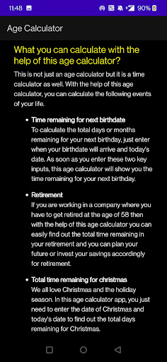 Age Calculator Screen 3