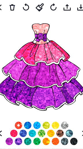 Dress Coloring Game for girls Screen 2