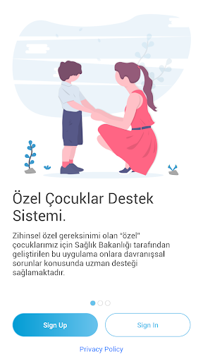 Android application Özel Çocuklar Destek Sistemi screenshort