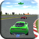 Race in car 3D icon