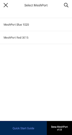 Android application Sena MeshPort screenshort