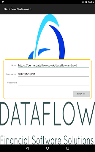 Android application Dataflow Salesman screenshort