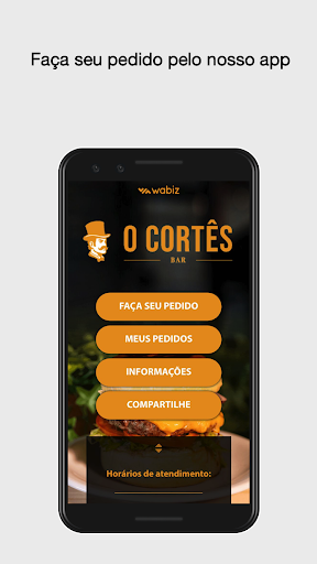 Android application O Cortês Bar screenshort
