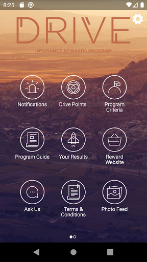 Android application DRIVE Insurance Program screenshort