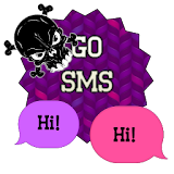 GO SMS - Luv Skulls 2 icon