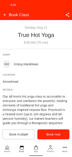True Hot Yoga Screen 3