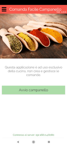 Android application Comanda Facile Campanello screenshort