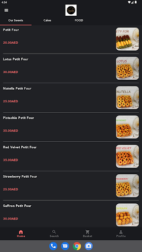 Android application Tiba Sweets حلويات طيبة screenshort
