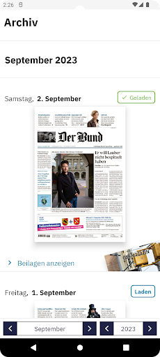 Der Bund E-Paper Screen 3