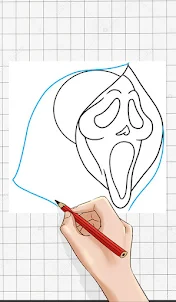 How To Draw Scary Ghostface