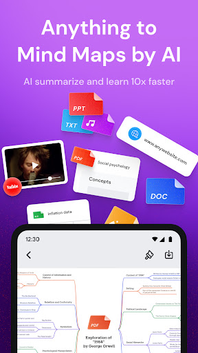 Screenshot of Mapify: AI Mind Map & Summary