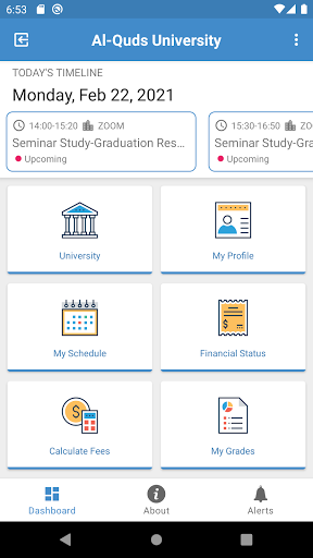 Android application Al-Quds University screenshort