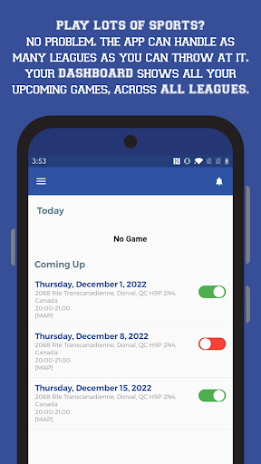 HappyRoster pickup sports app Screen 2