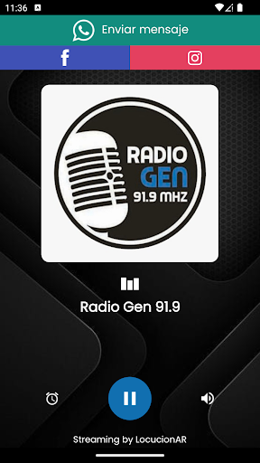 Android application Radio Gen 91.9 screenshort