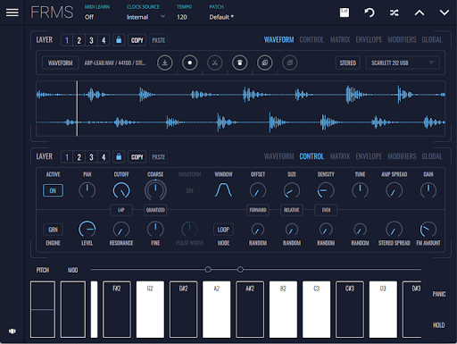 Android application FRMS - Granular Synthesizer screenshort